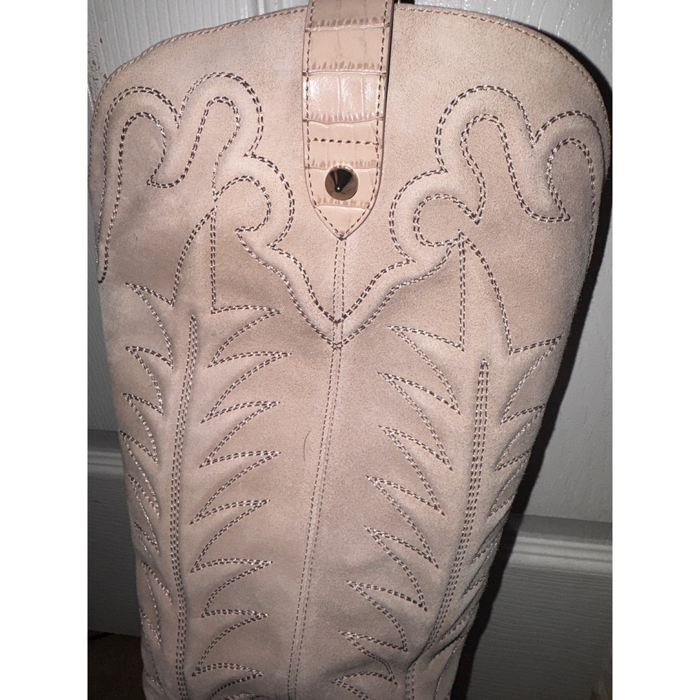 Christian Louboutin Santia
Western Beige Suede Croc Embossed  Boot 38.5 - Picture 7 of 14